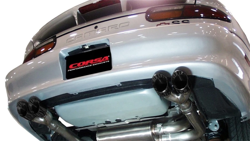 Corsa 3" Dual Rear Exhaust w/ Black Tips for 98-02 Camaro SS/Z28