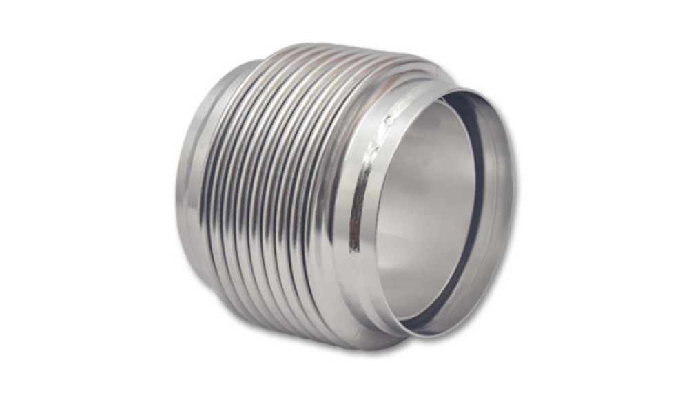 Vibrant  Bellows Assembly with Solid Liner, 4" I.D. x 4" long - Electro Polished
