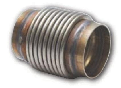 Vibrant  Bellows Assembly with Solid Liner, 4" I.D. x 4" long - Electro Polished