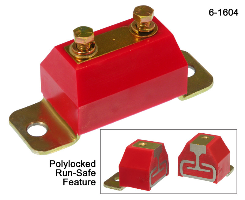 Prothane Trans Mount Bushings - Red for 79-98 Ford Mustang - 6-1604
