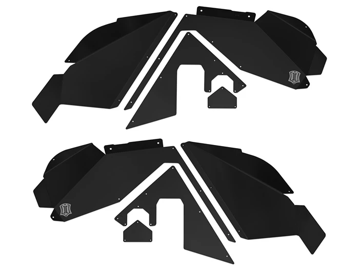 ICON Modular Front Fender Liner Kit - Black for 07-18 Jeep Wrangler JK