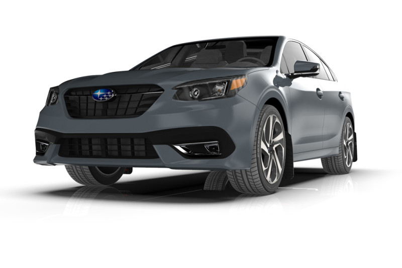 Rally Armor UR Black Mud Flap w/ Grey Logo for 20+ Subaru Legacy