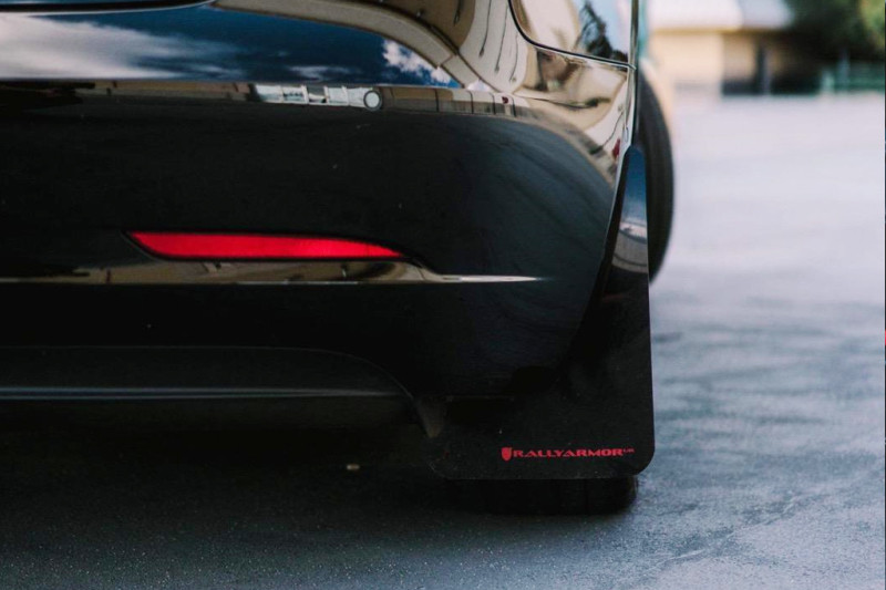Rally Armor UR Black Mud Flap w/ Red Logo for 17+ Tesla Model 3