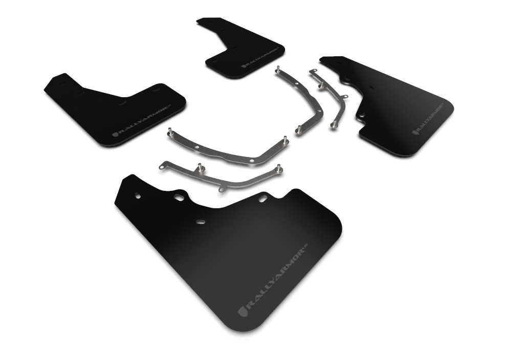 Rally Armor UR Black Mud Flap w/ Dark Grey Logo for 2019+ Mazda3 GT Sport Hatch