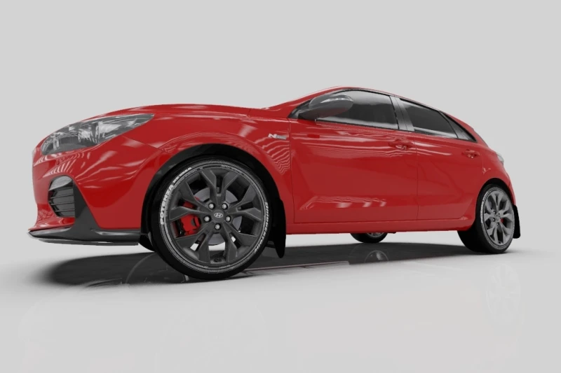 Rally Armor UR Red Mud Flap w/ Black Logo for 2019+ Hyundai Elantra N Line