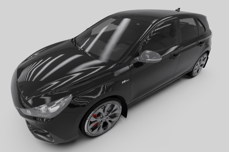 Rally Armor UR Black Mud Flap w/ Performance Blue Logo for 2019+ Hyundai Elantra N Line