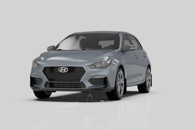 Rally Armor UR Black Mud Flap w/ Performance Blue Logo for 2019+ Hyundai Elantra N Line