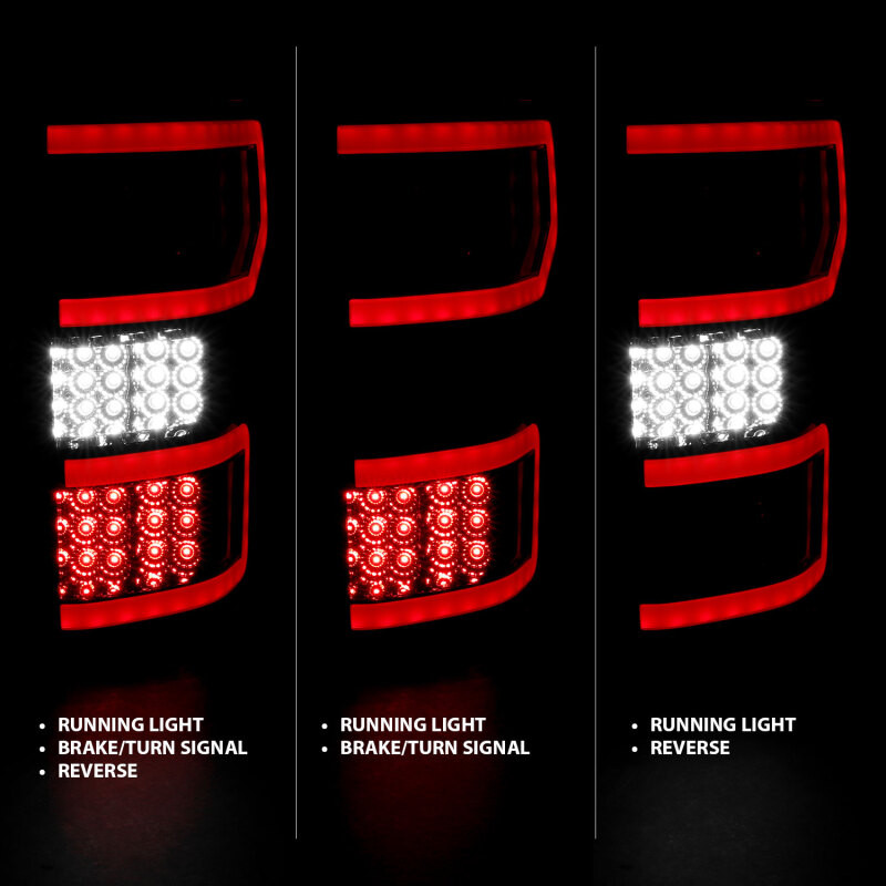 ANZO L.E.D TAIL LIGHTS SMOKE for 18-19 Ford F150 - 321339