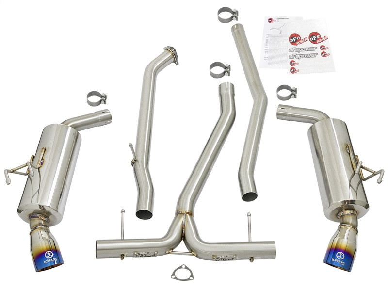aFe Takeda 2-1/2" to 2-1/4" 304 SS Dual-Exit Exhaust for 16+ Civic Sedan