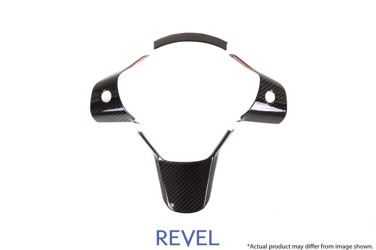 Revel GT Dry Carbon Steering Wheel Insert Covers for 16-19 Tesla Model 3