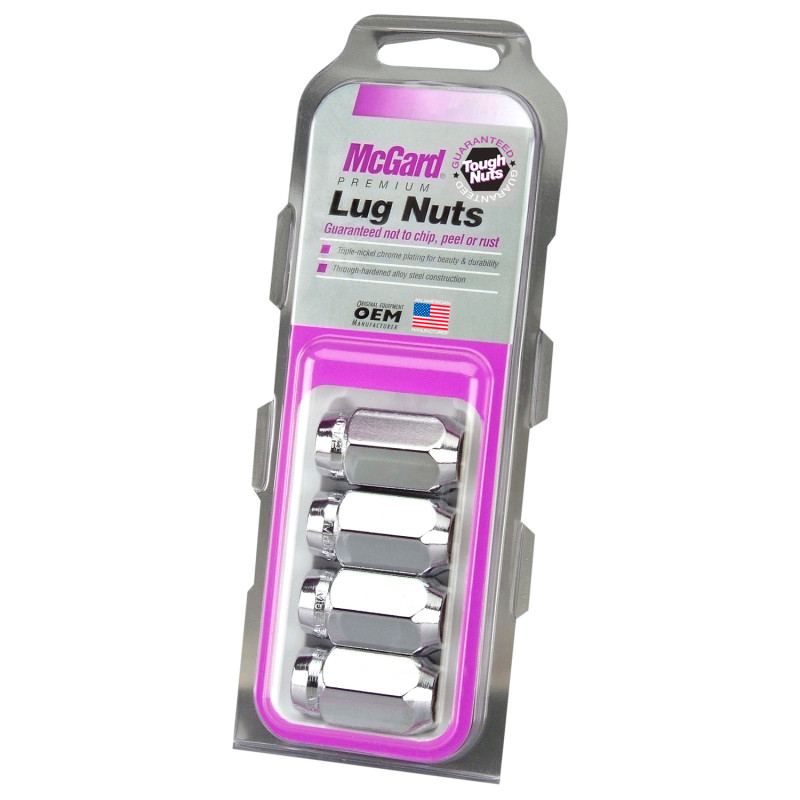 McGard Hex Lug Nut (Cone Seat) 7/16-20 / 13/16 Hex / 1.5in. Length (4-Pack)