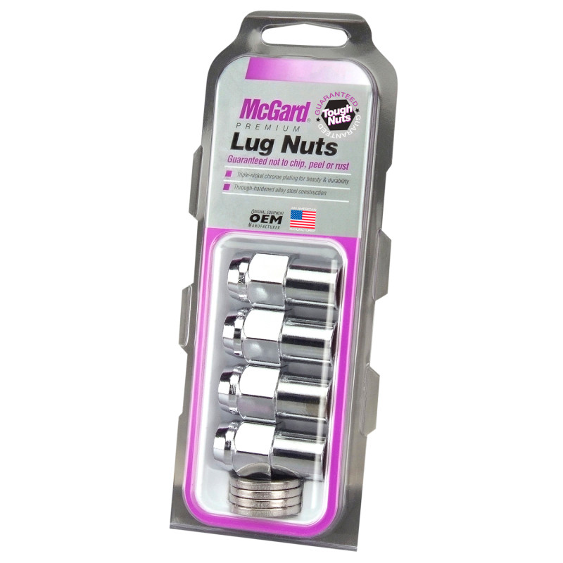 McGard Hex Lug Nut (Reg. Shank - .746") M12X1.5 / 13/16 Hex / 1.65" Length 4pcs