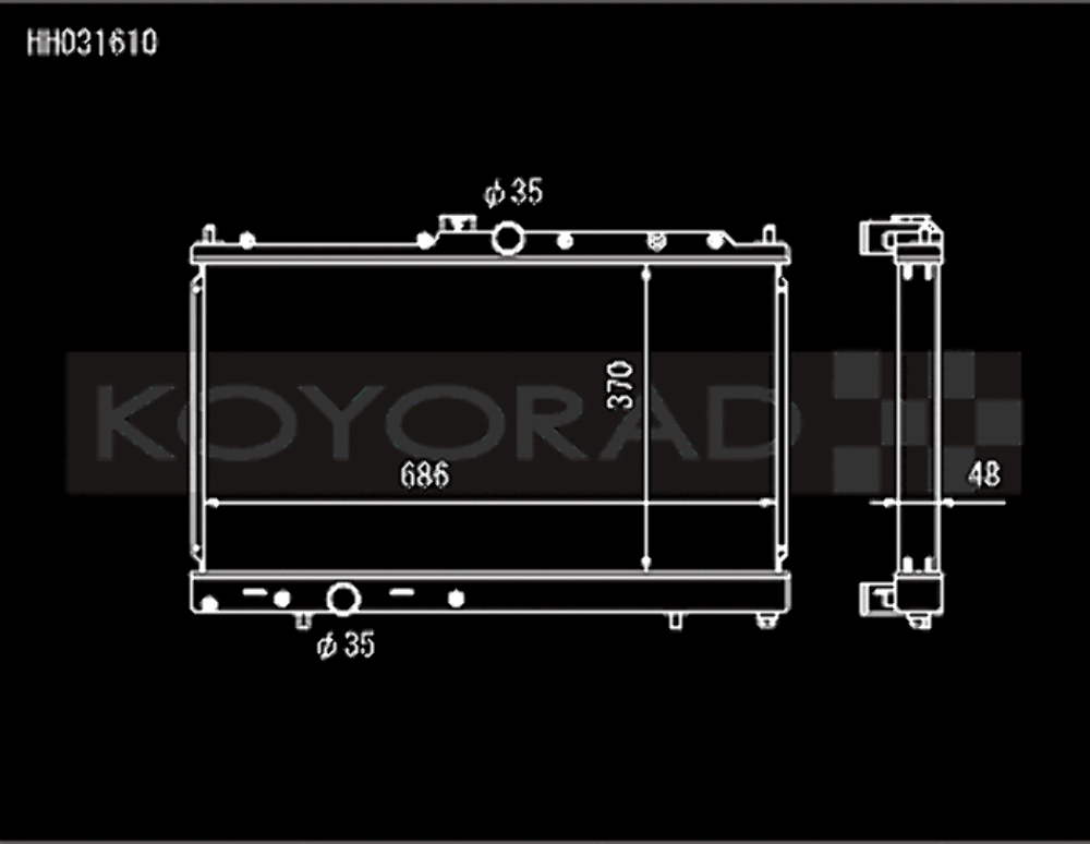Koyo Racing Radiator for 03-07 Evolution Evo 8 & 9 - HH031610
