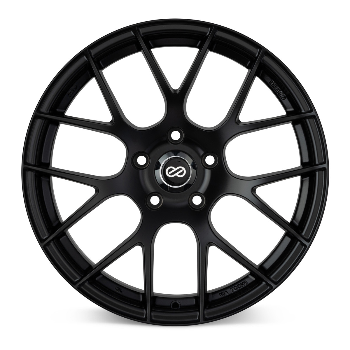 Enkei Raijin 18x8.5 42mm Offset 5x112 72.6 Bore Diameter Matte Black Wheel