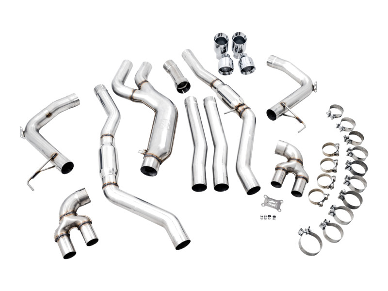 AWE Track Edition Exhaust for BMW G20 M340i - Chrome Silver Tips