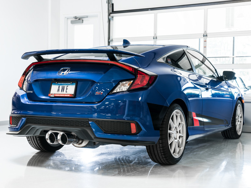 AWE Touring Edition Exhaust Dual Chrome Tips  for 17+ Civic SI Coupe/Sedan