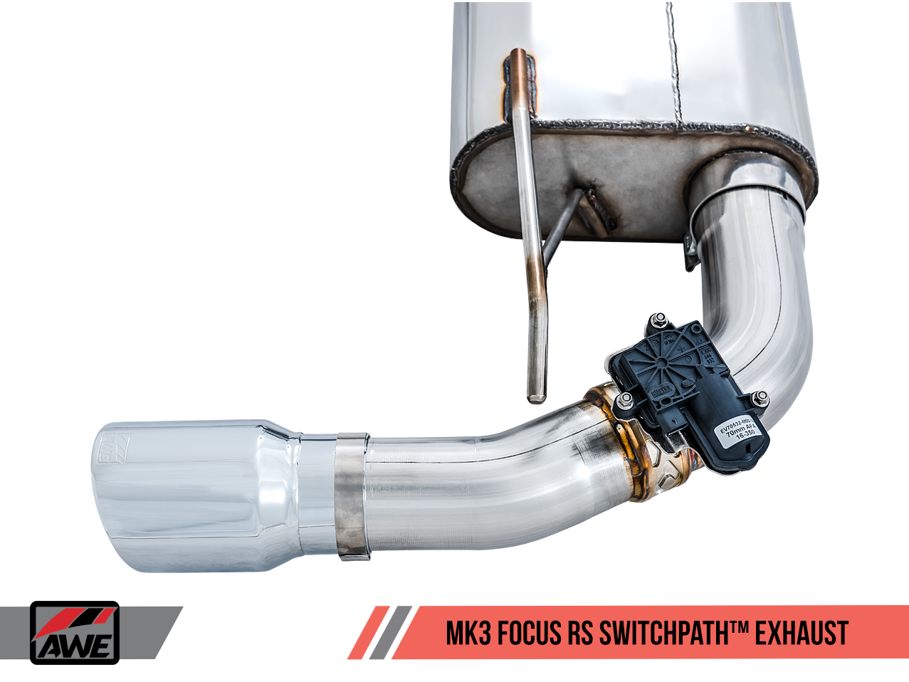 AWE SwitchPath™ Exhaust w/ Remote for Ford Focus RS - Chrome Silver Tips