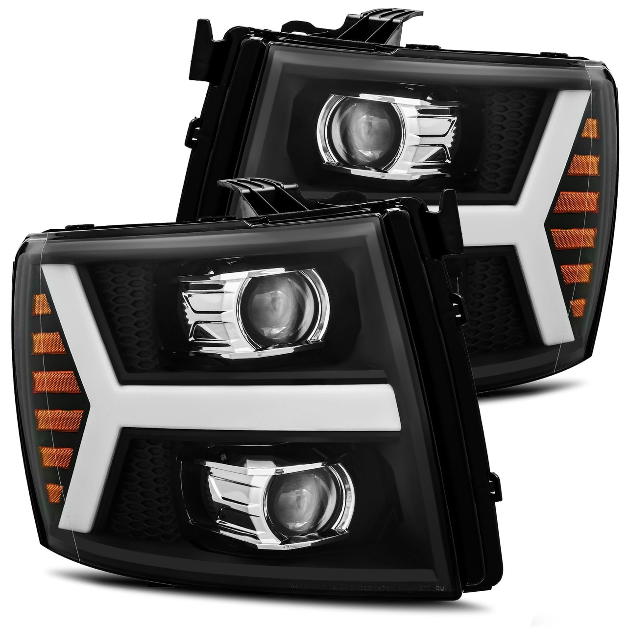 AlphaRex PRO-Series Proj Headlight Matte Black for 07-13 Chevy 1500HD