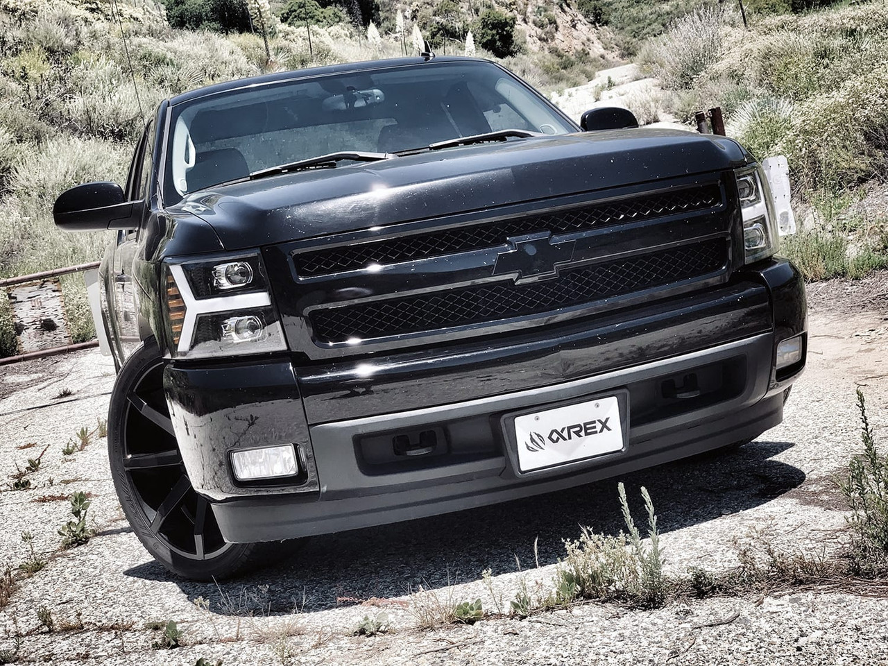 AlphaRex PRO-Series Proj Headlight Matte Black for 07-13 Chevy 1500HD