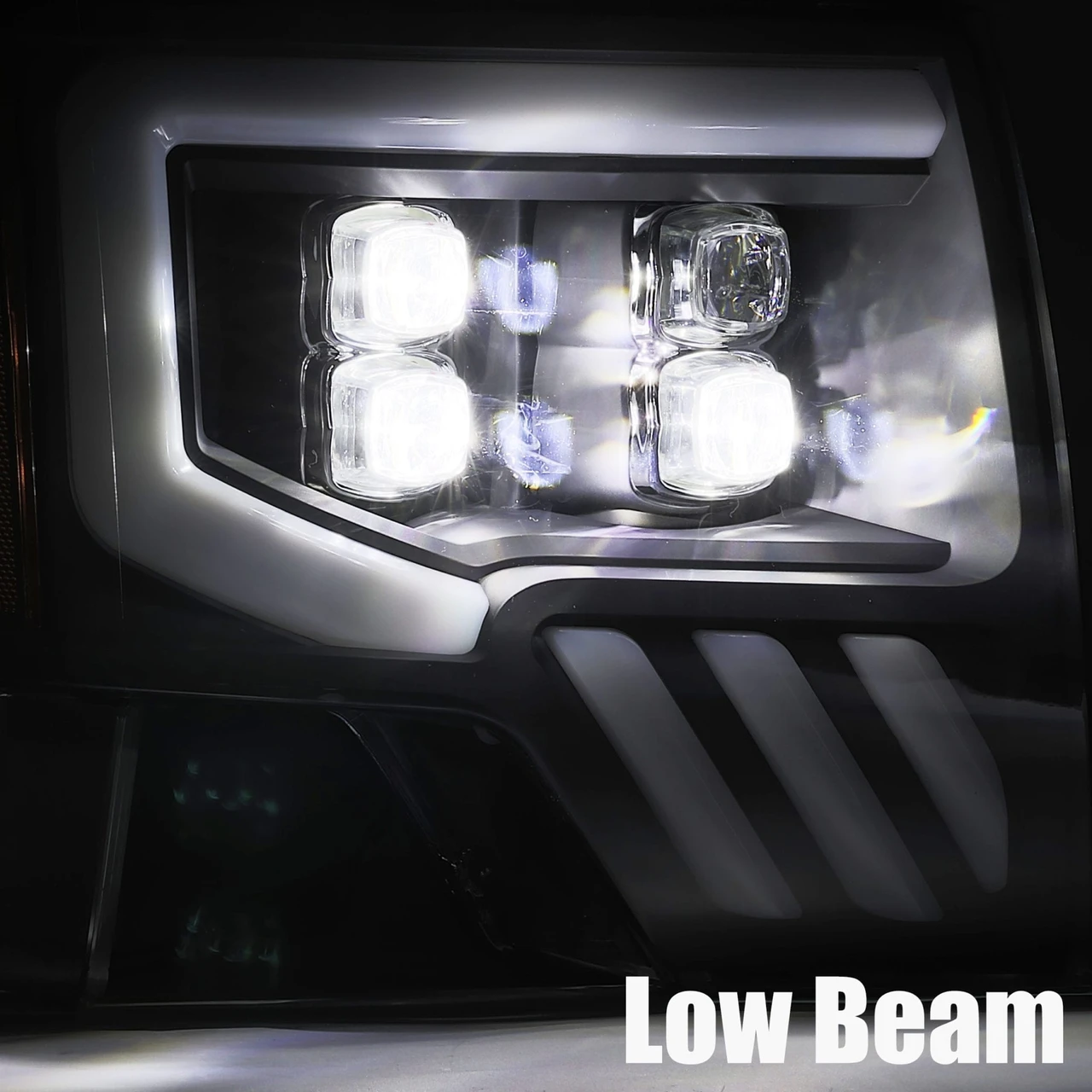 AlphaRex NOVA LED Proj Headlights Gloss Black for 09-14 Ford F-150