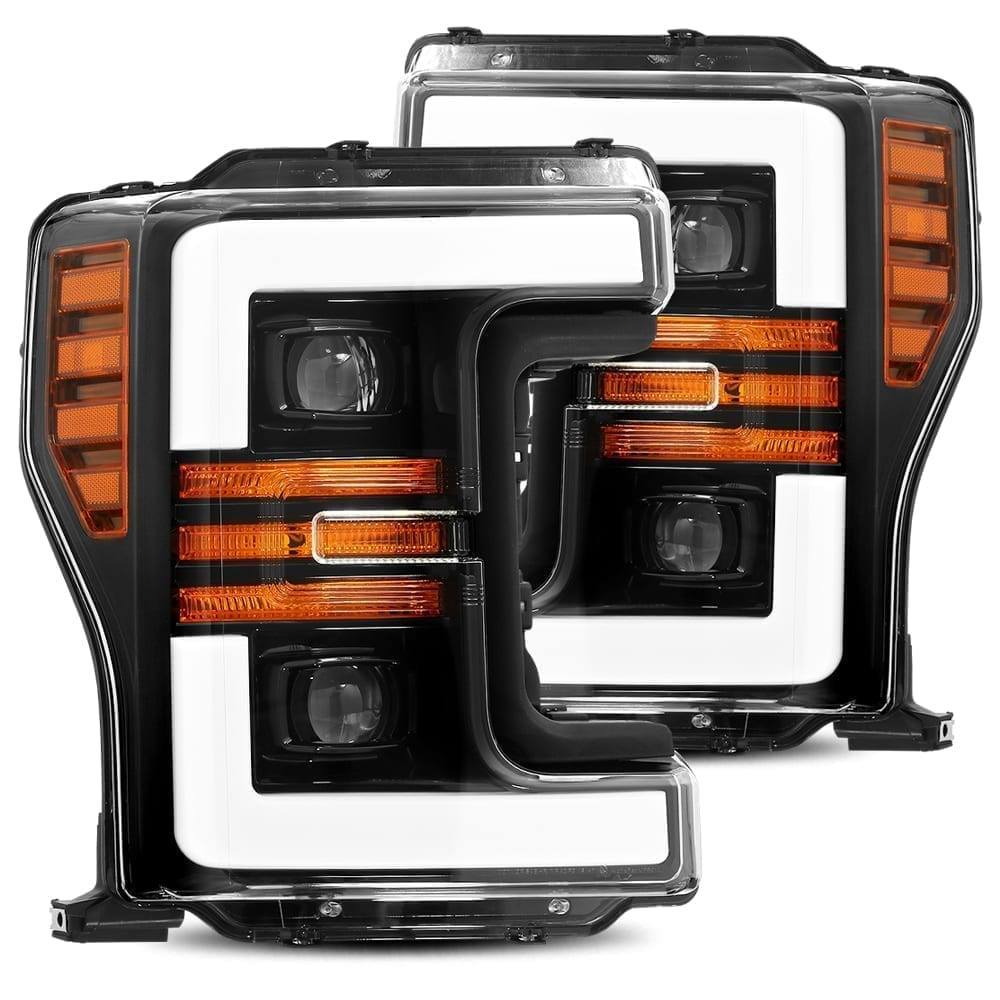 AlphaRex PRO-Series Proj Headlights Black for 17-19 Ford F-250 Super Duty
