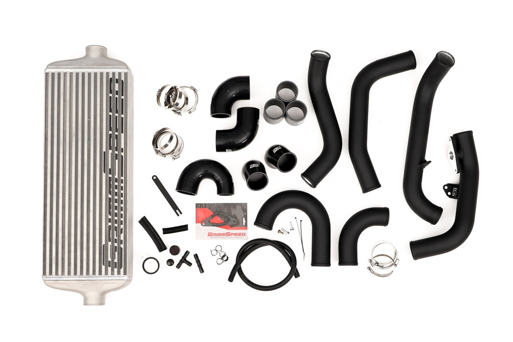 GrimmSpeed Front Mount Intercooler Kit Raw Core / Black Pipe for 2015+ STI