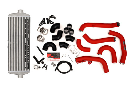 GrimmSpeed Front Mount Intercooler Kit Raw Core / Red Pipe for 2015+ Subaru STI