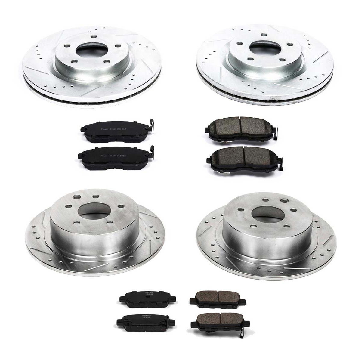 Power Stop Front & Rear Z23 Evolution Sport Brake Kit for 10-13 Nissan Altima