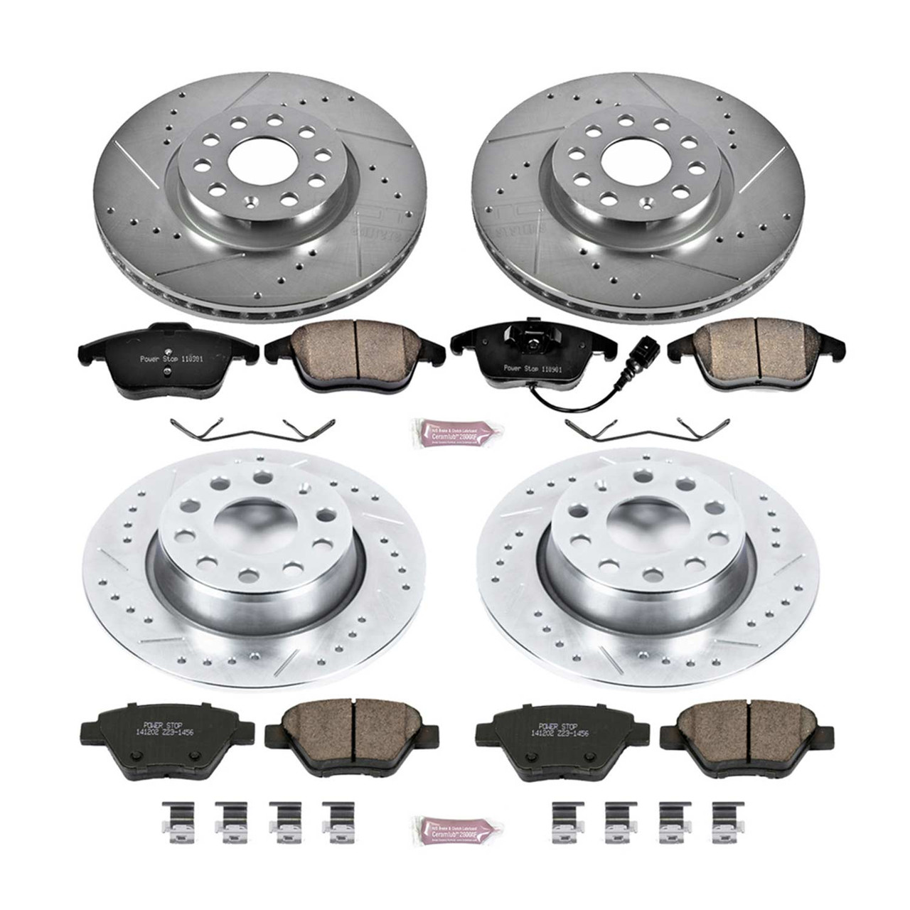 Power Stop Front & Rear Z23 Evolution Sport Brake Kit for 12-15 Volkswagen Passat