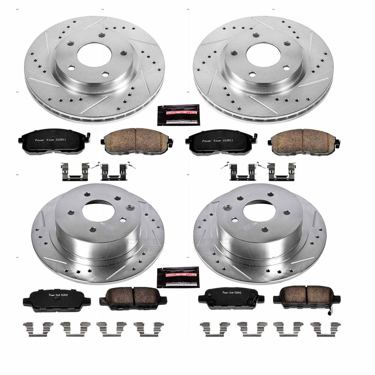 Power Stop Front & Rear Z23 Evolution Sport Brake Kit for 13-18 Nissan Sentra