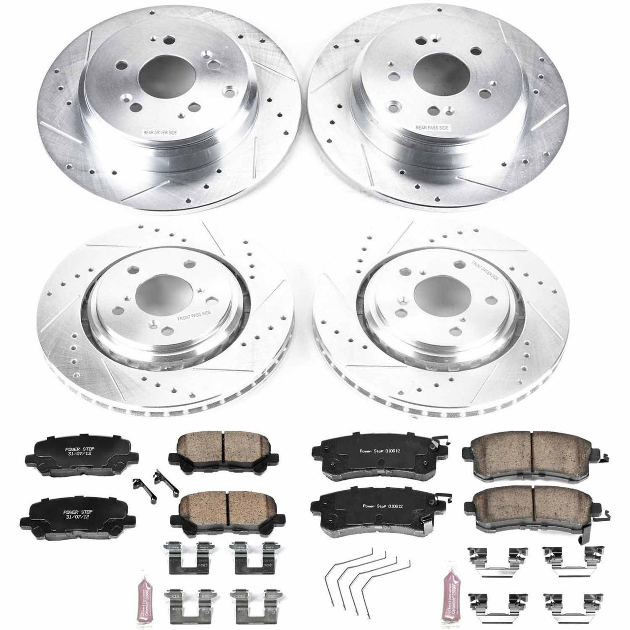 Power Stop Front & Rear Z23 Evolution Sport Brake Kit for 15-17 Honda Odyssey
