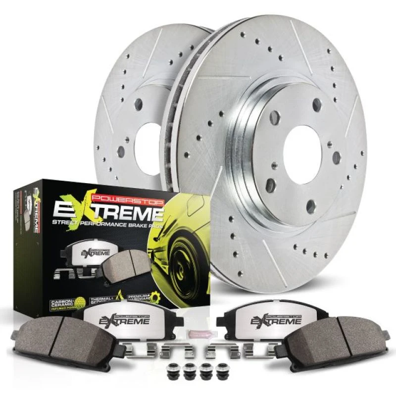 Power Stop Front Z26 Street Warrior Brake Kit for 15-19 Ford Mustang