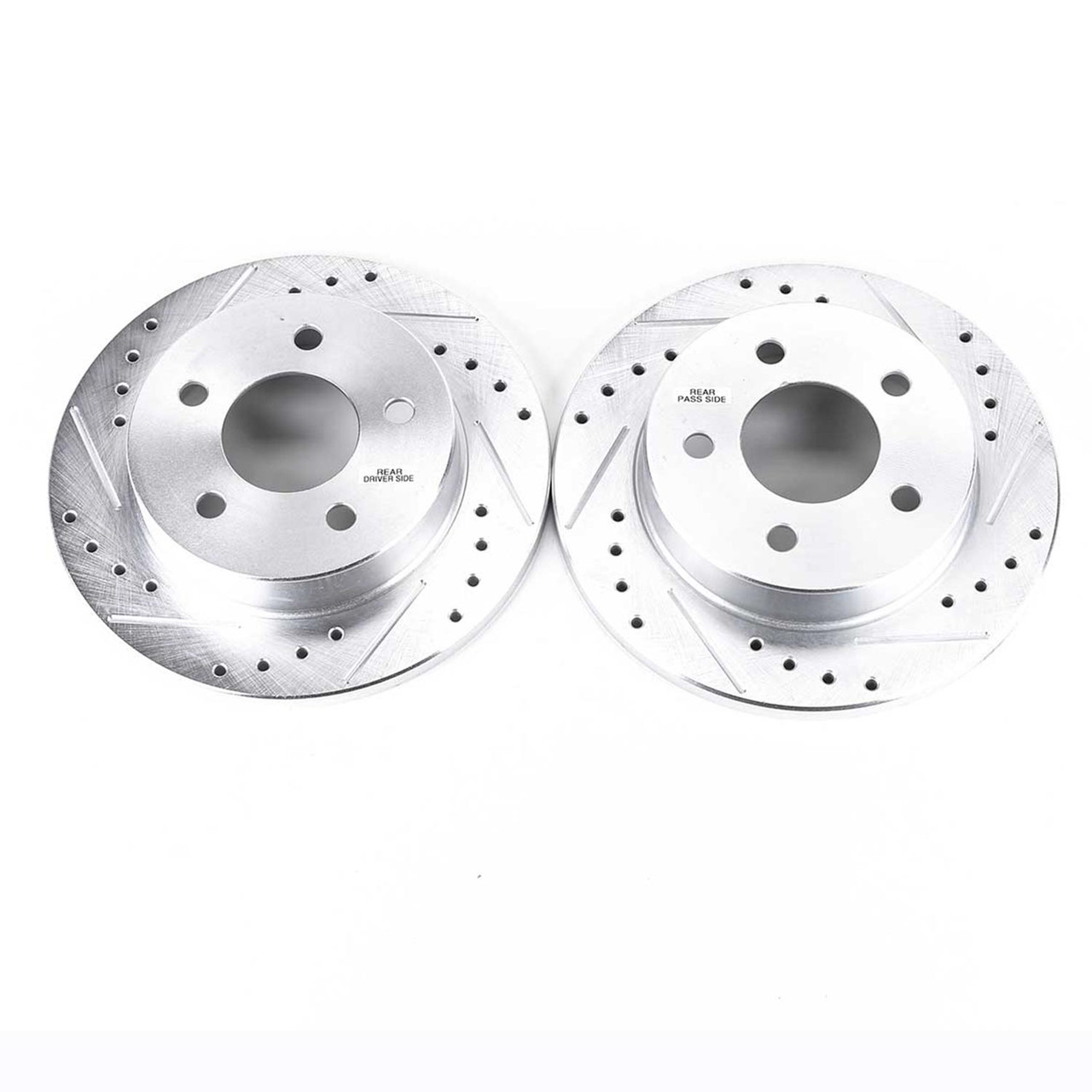 Power Stop Rear Evolution Drilled & Slotted Rotors - Pair for 94-04 Ford Mustang
