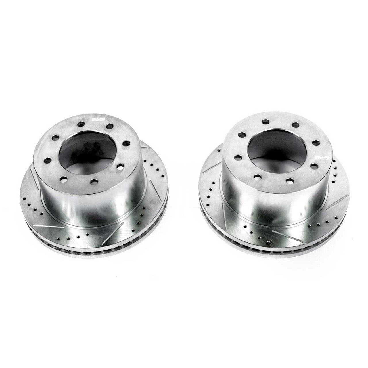 Power Stop Rear Evolution Drilled & Slotted Rotors for 11-19 Silverado 3500 HD