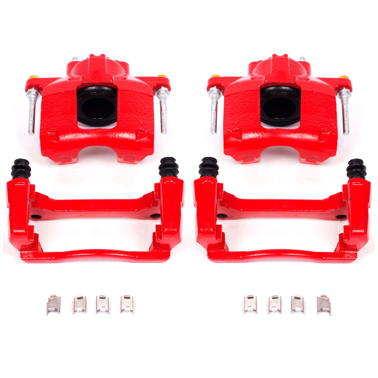Power Stop Front Red Calipers w/Brackets for 08-16 Chrysler Town & Country