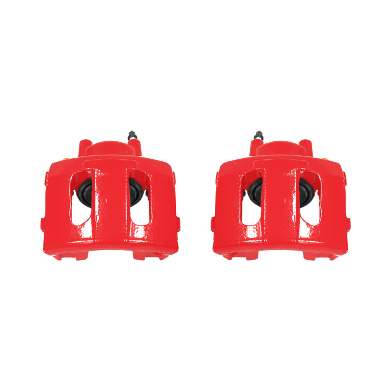 Power Stop Front Red Calipers w/o Brackets for 90-01 Jeep Cherokee 4WD