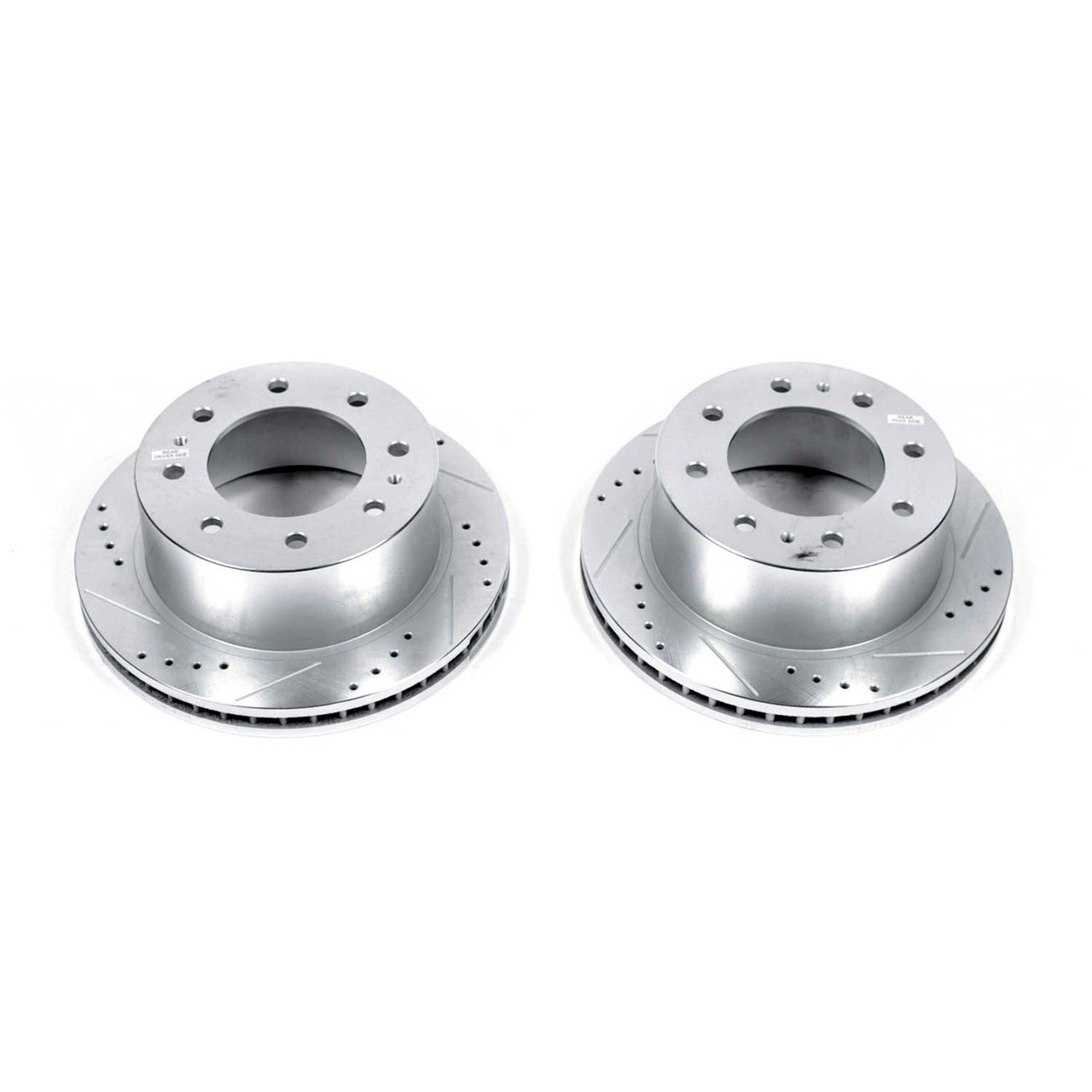 Power Stop Rear Evolution Drilled & Slotted Rotors for 11-19 Silverado 2500 HD