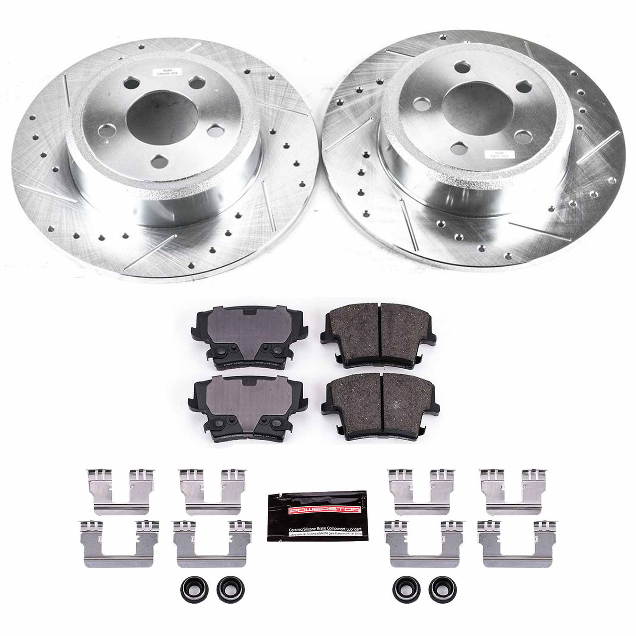 Power Stop Rear Z23 Evolution Sport Brake Kit for 05-19 Chrysler 300 V6 RWD