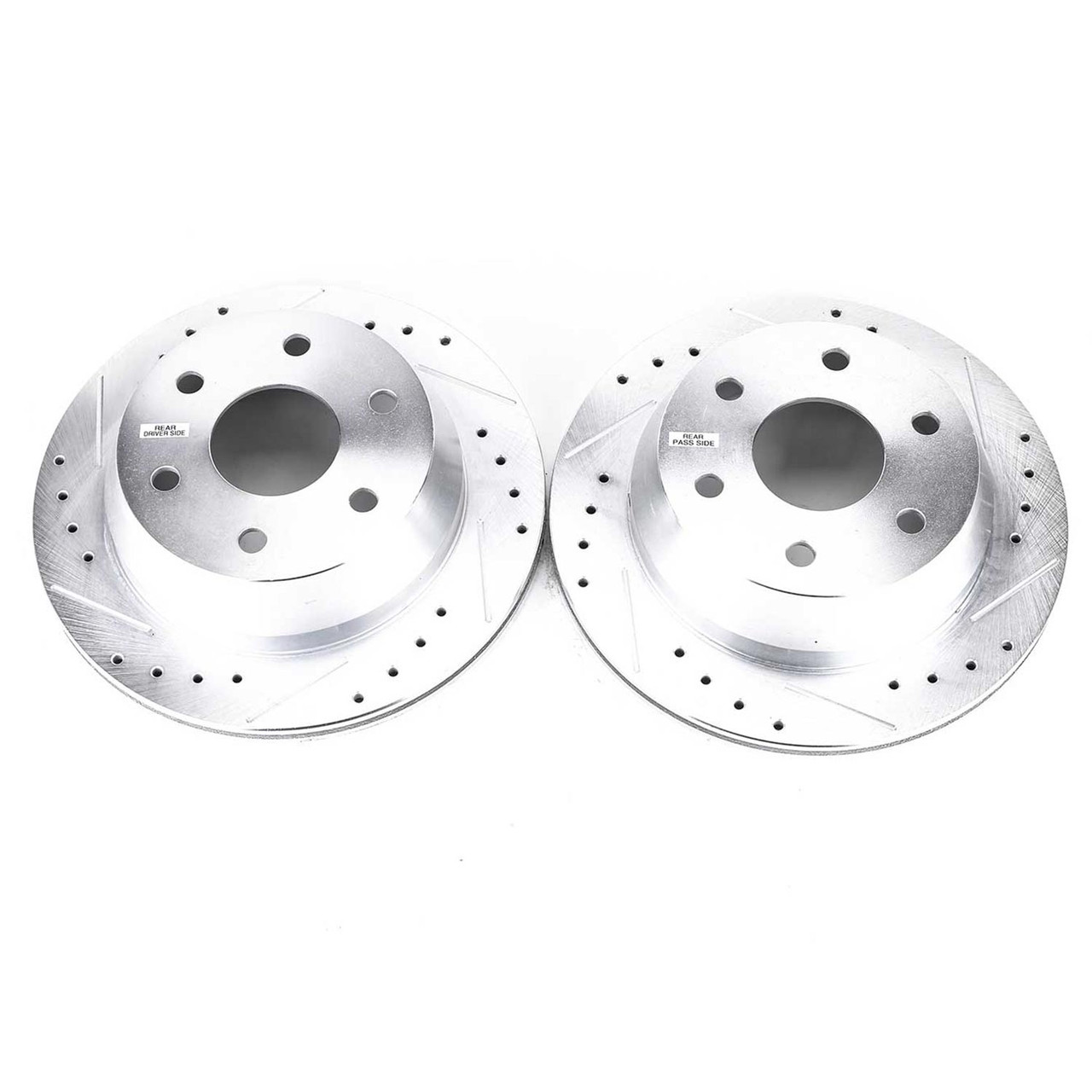 Power Stop Rear Evolution Drilled & Slotted Rotors for 03-05 Chevrolet Astro