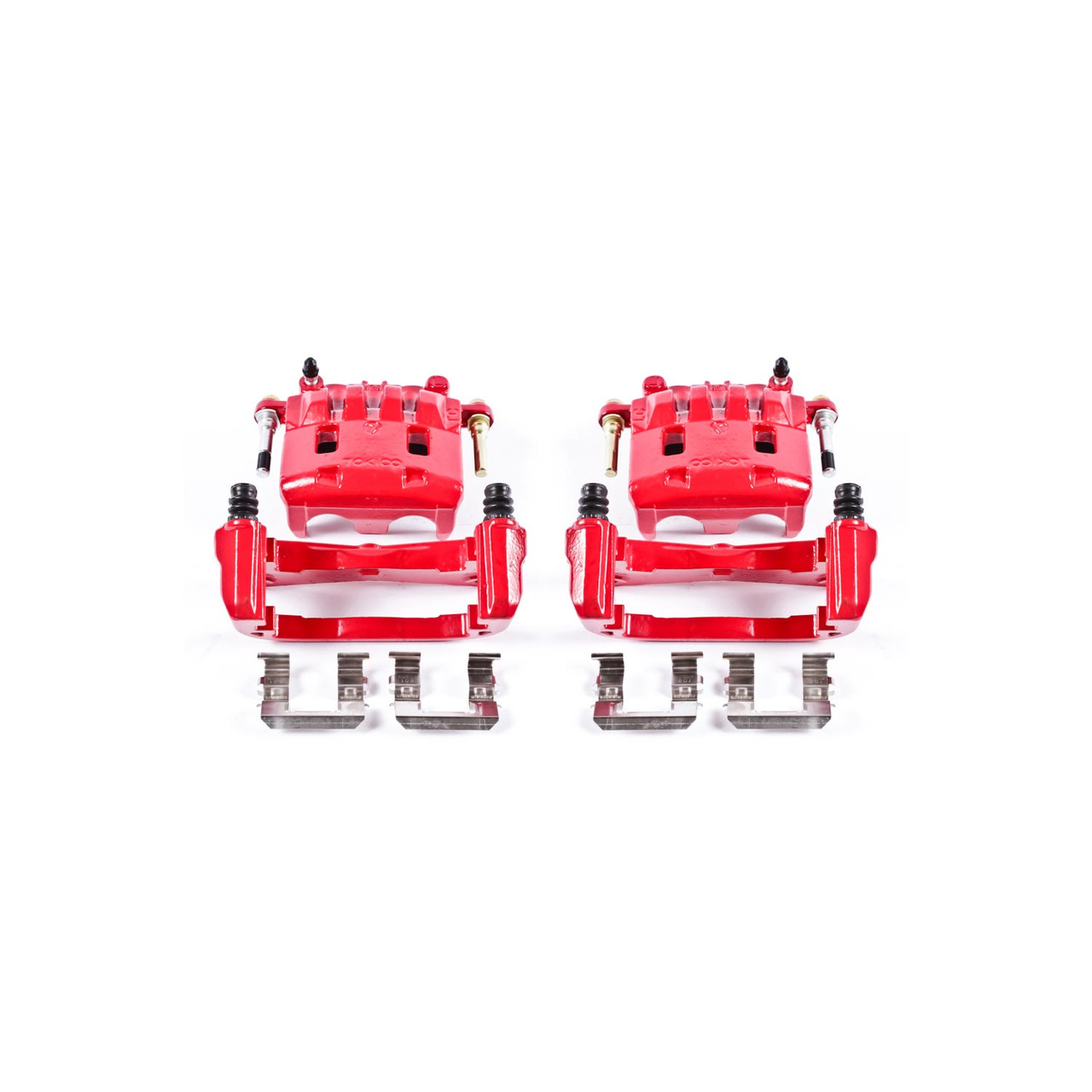 Power Stop Front Red Calipers w/Brackets for 16-17 Subaru Crosstrek