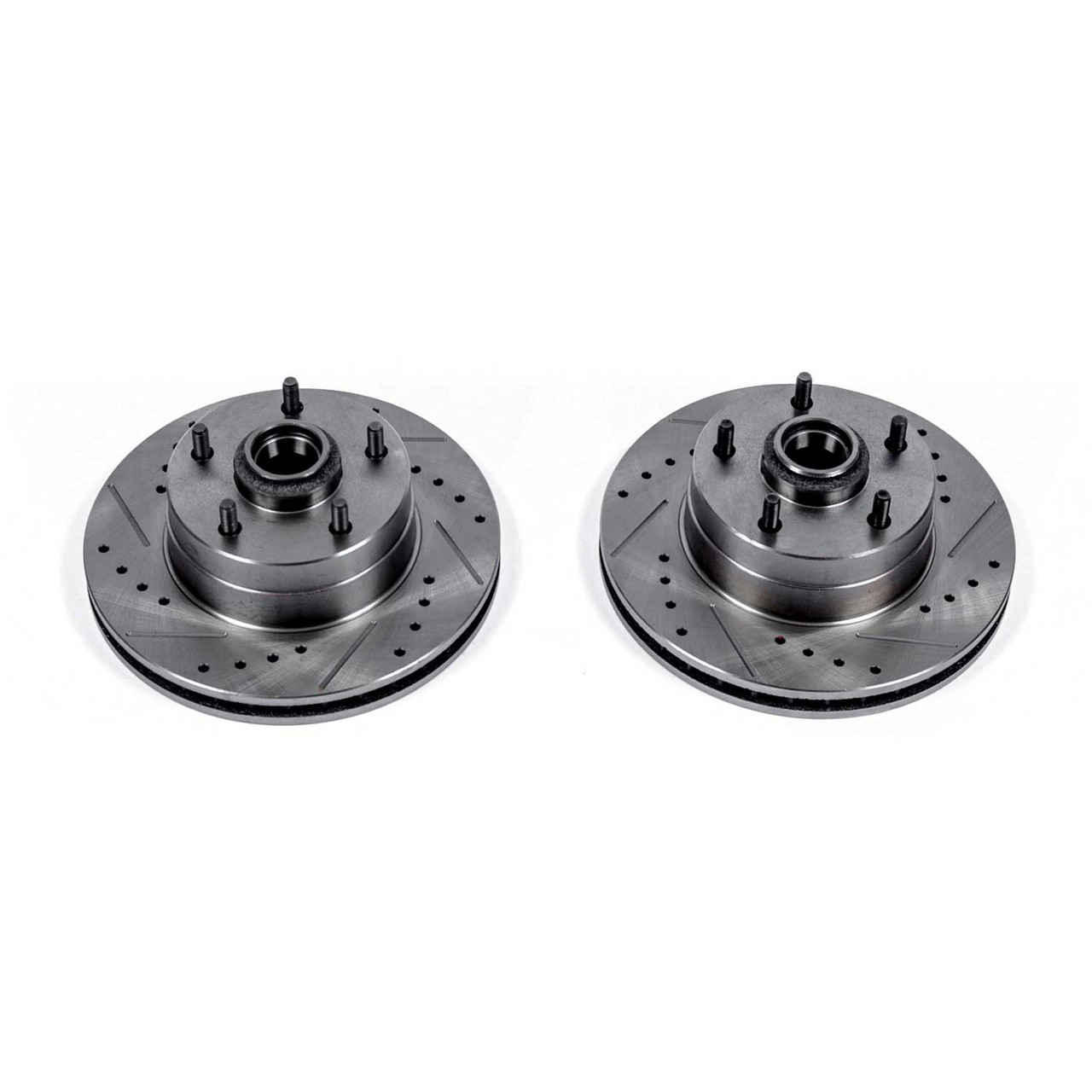 Power Stop Front Evolution Drilled & Slotted Rotors for 73-74 Buick Apollo