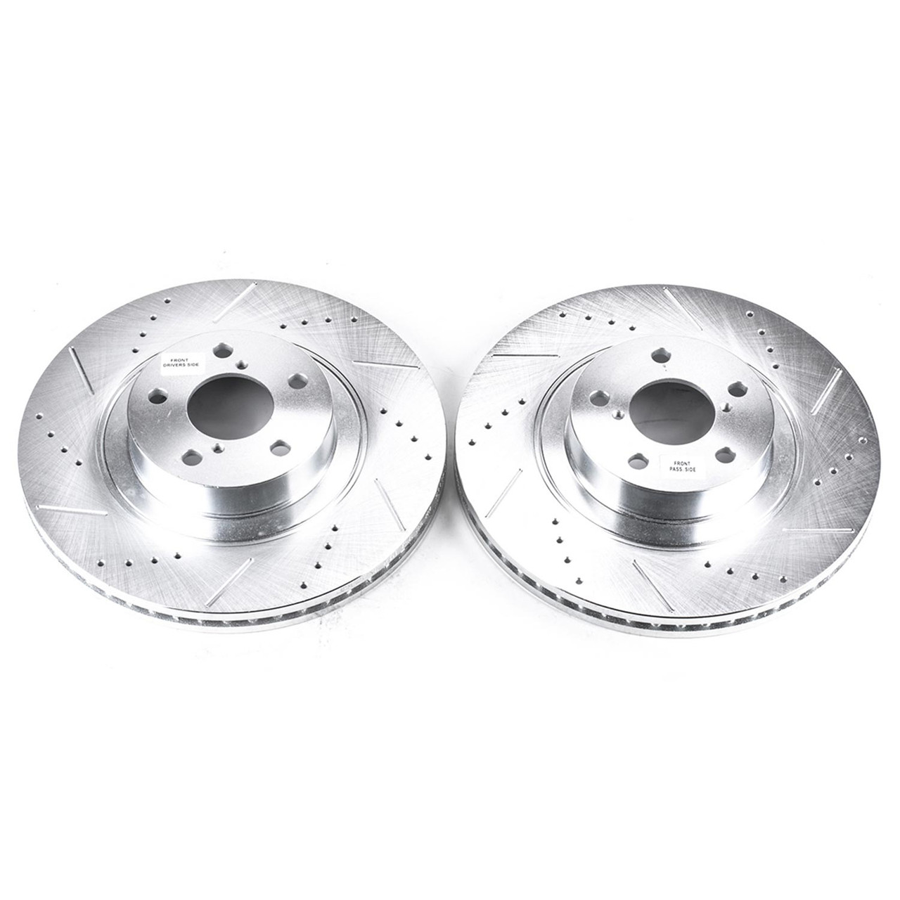Power Stop Front Evolution Drilled & Slotted Rotors for 05-06 Saab 9-2X
