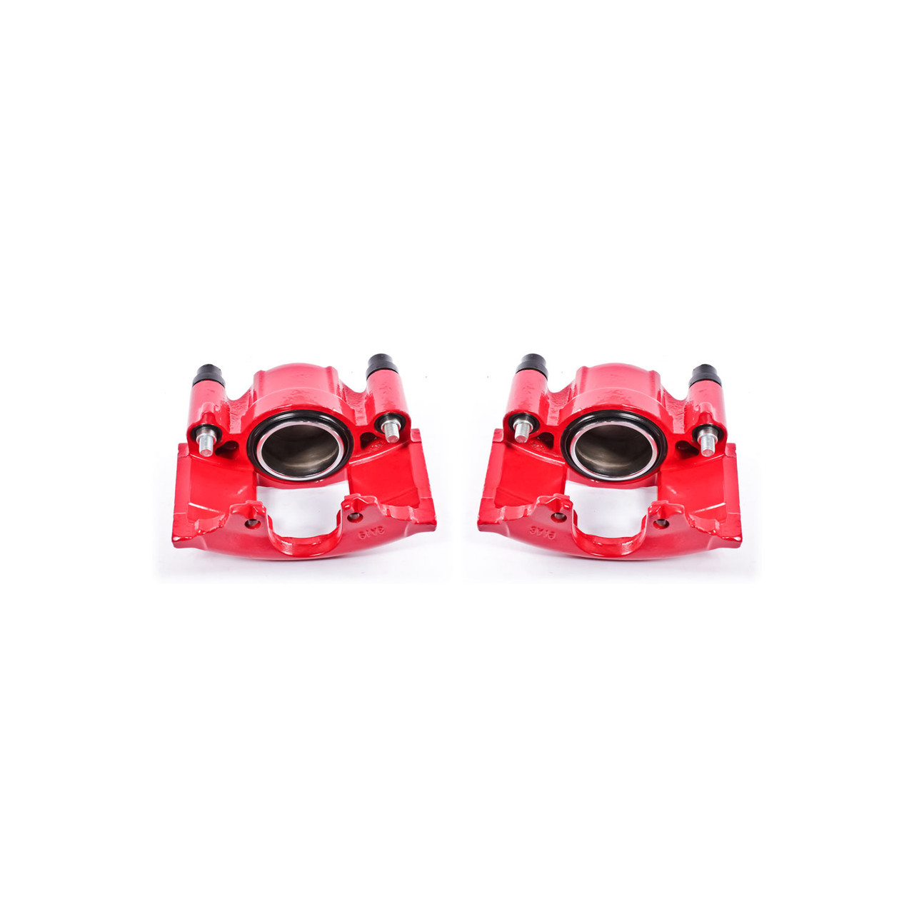 Power Stop Front Red Calipers w/o Brackets for 90-93 Cadillac Commercial Chassis