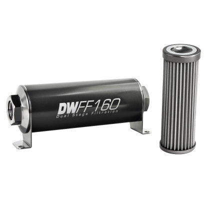DeatschWerks Stainless Steel 8AN 40 Micron Universal Inline Fuel Filter (160mm)