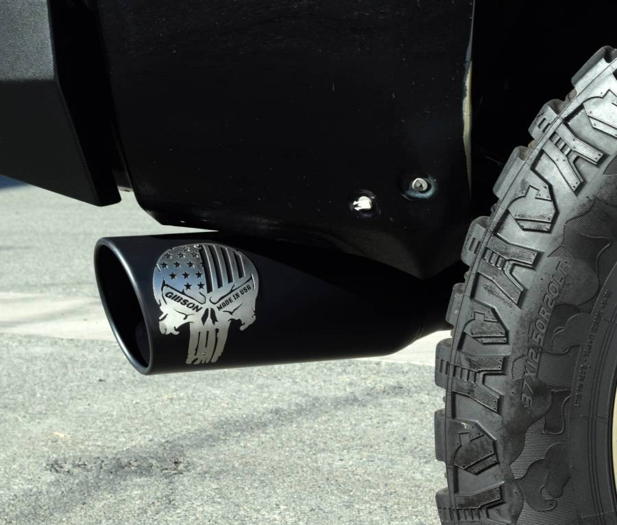 Gibson Patriot SKull Single Exhaust for 11-14 Ford Raptor 6.2L Pickup