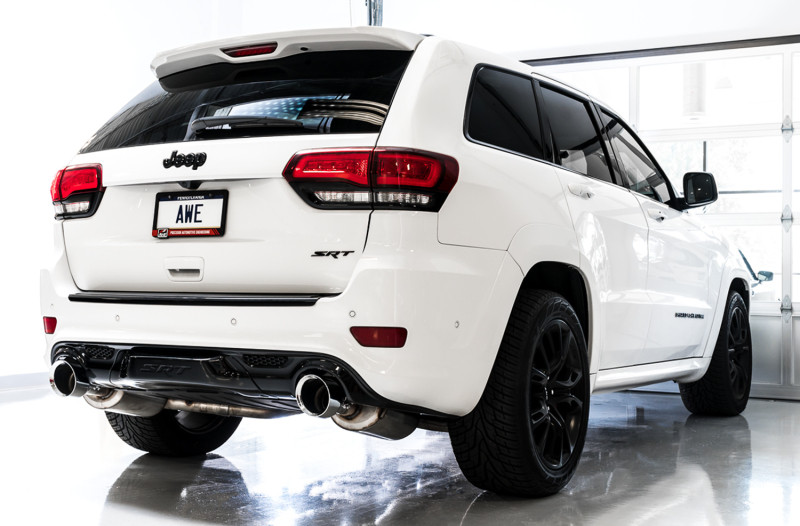 AWE Track Edition Exhaust Diamond Black Tips for Jeep Grand Cherokee SRT