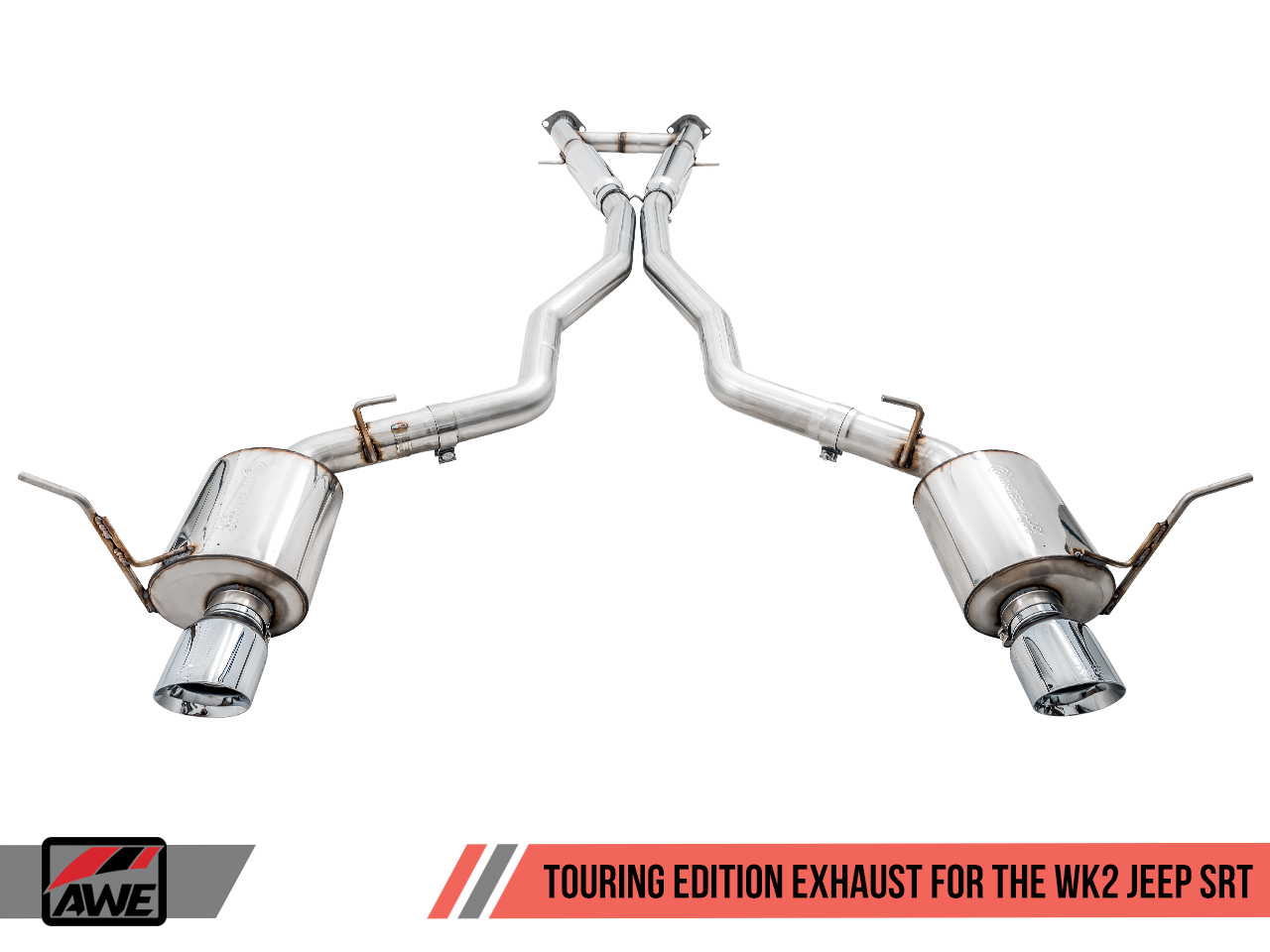 AWE Touring Edition Exhaust Chrome Silver Tips for Jeep Grand Cherokee SRT