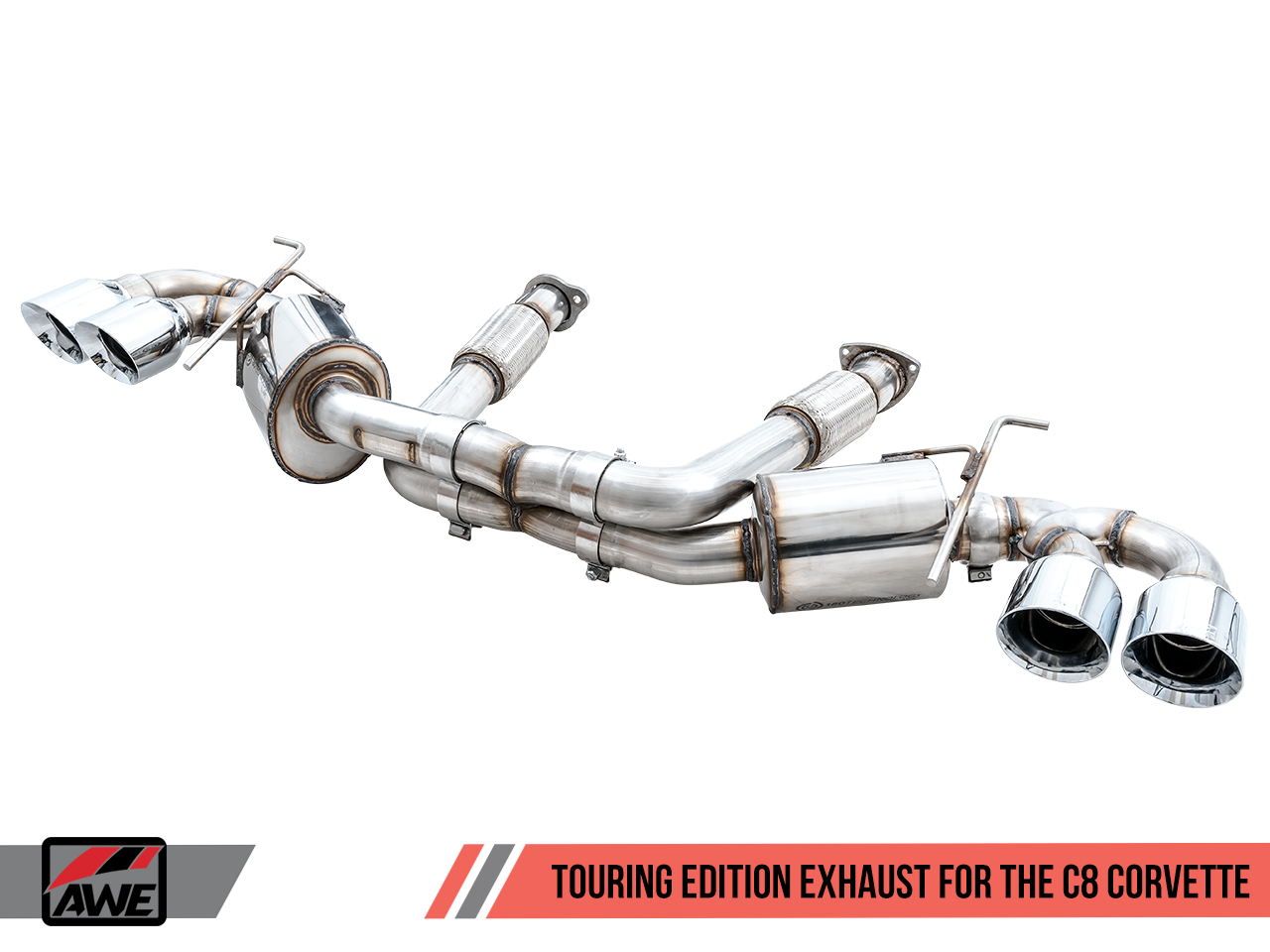 AWE Touring Edition Exhaust for C8 Corvette -- Diamond Black Tips