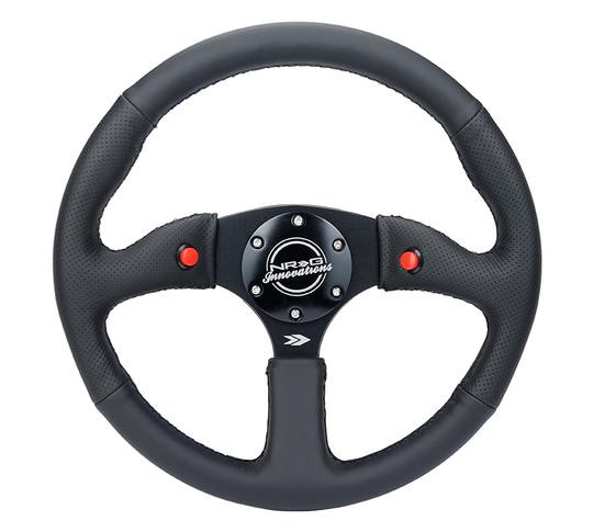 NRG 350MM 2" DEEP STEERING WHEEL LEATHER Reinforced Steering Wheel