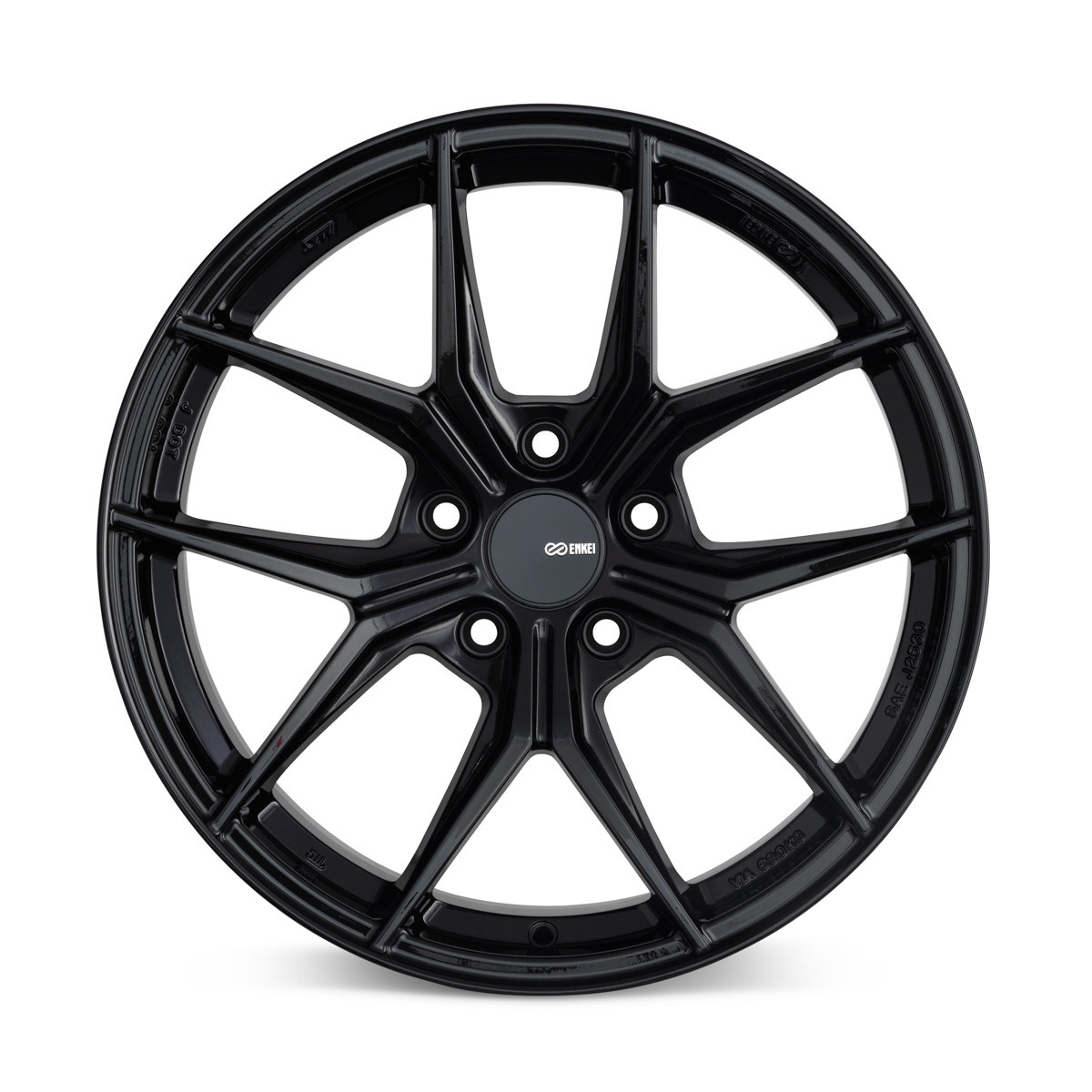 Enkei TSR-X 18x8.5 38mm Offset 5x114.3 72.6mm Bore Gloss Black Wheel